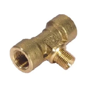 Tee Connection 3/8"F X 3/8"F X 3/8"M – Brass for High and Low-Pressure Systems
