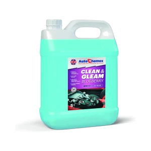 Clean & Gleam Blueberry – Silicone-Based Multi-Purpose Liquid Dressing and Cleaner with High-Gloss, Water-Repellent Finish
