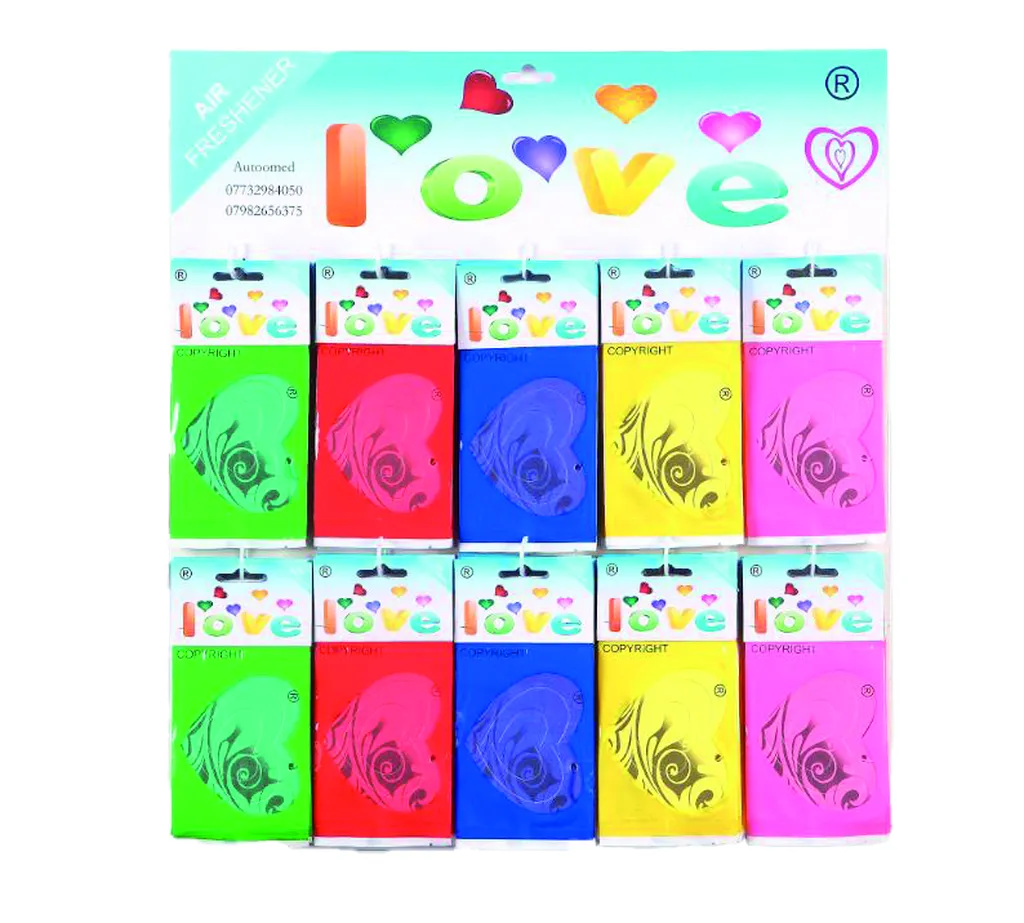 Heart Shaped Hanging Paper Air Freshener – Beautifully Scented Car Freshener in a Stylish Design