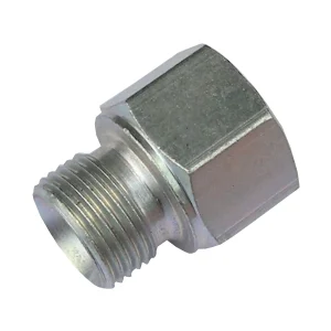 Plated Steel Bush 3/8" M x 1/2" F – Precision Fitting for Secure Thread Conversion in High-Pressure Applications
