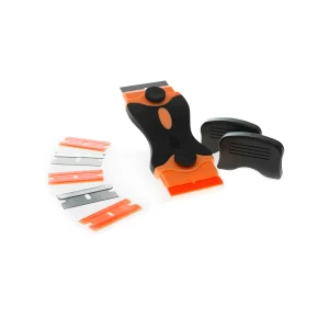 MC Dual-Sided Red Plastic Scraper – Versatile and Safe Scraping Tool with Multiple Blade Options