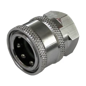 Maxi High Pressure Quick Release Coupling 3/8"F – Silver for Heavy-Duty Performance