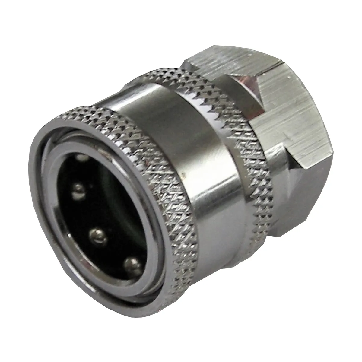 Maxi High Pressure Quick Release Coupling 3/8"F – Silver for Heavy-Duty Performance