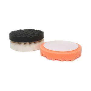 REFINISHING WAFFLE FOAM POLISHING PAD (VELCRO) – ORANGE – HARD