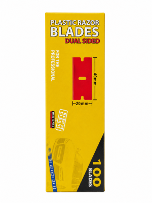 MC Dual-Sided Red Plastic Scraper – Versatile and Safe Scraping Tool with Multiple Blade Options