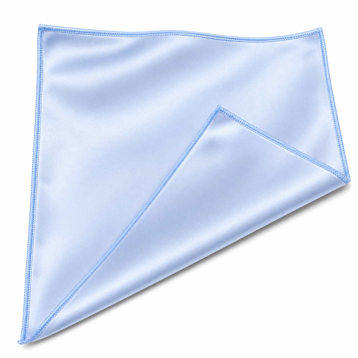 SOFT LINT FREE GLASS MICROFIBER - 40CM X 40CM - PACK OF 10 - (SKY BLUE)